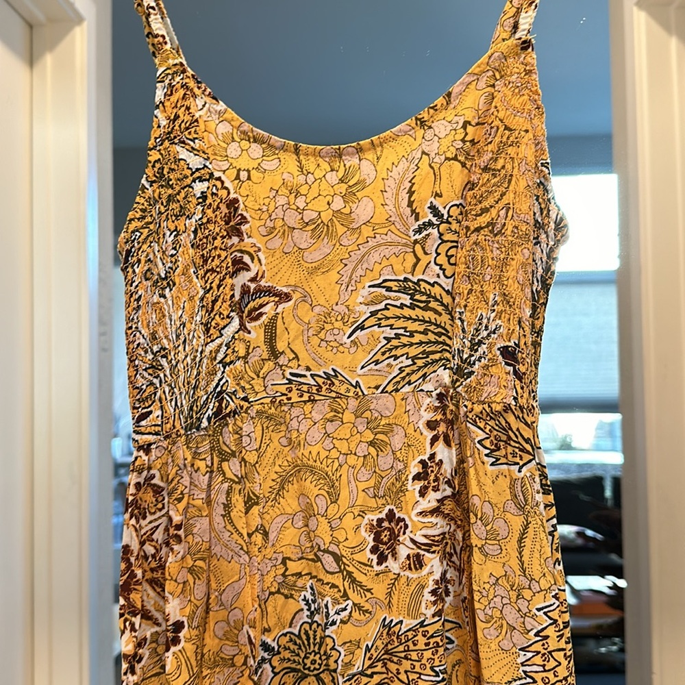 Free People Smocked Slip Dress Bohemian Maxi - Picture 5 of 7